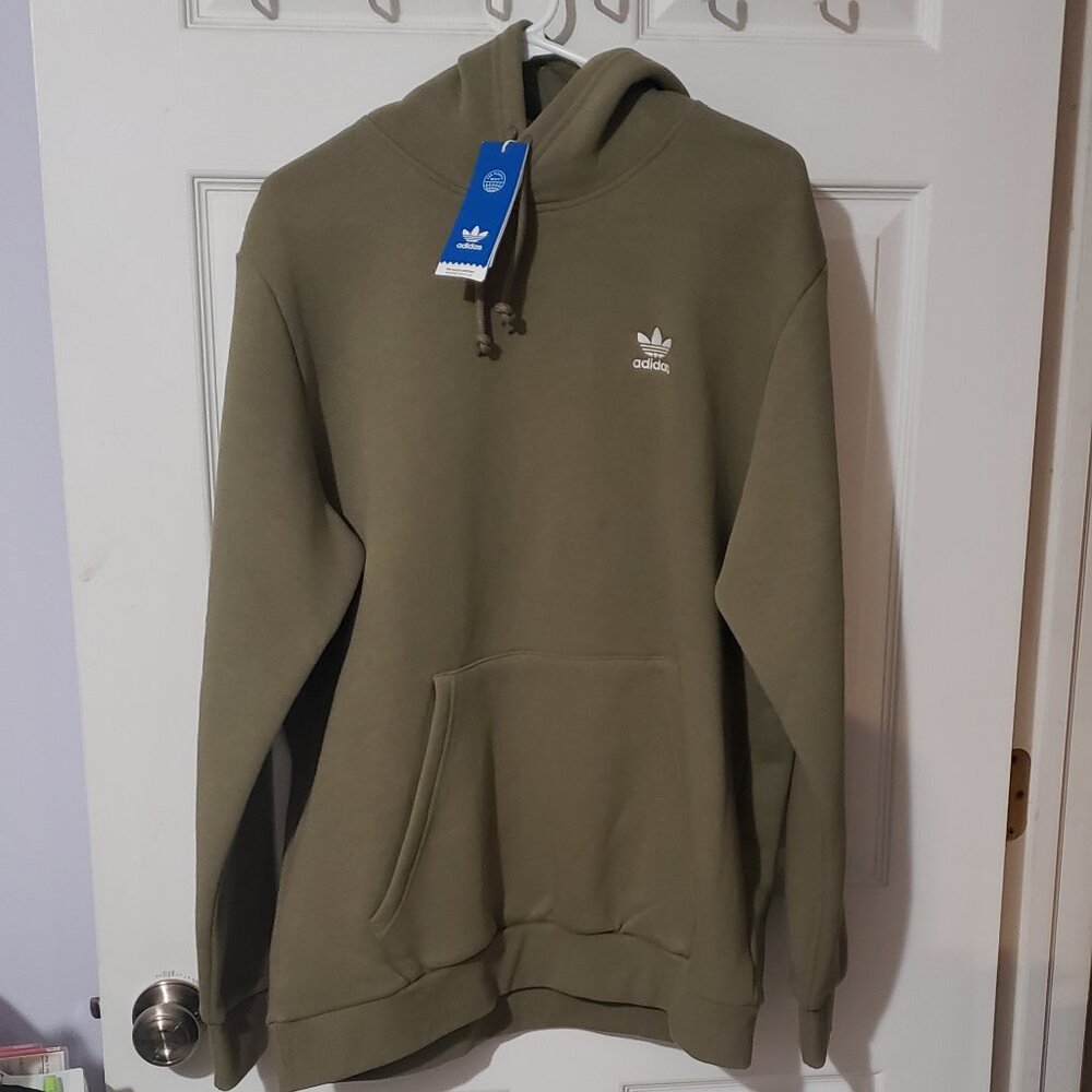 Mens Adidas Cozy Green Activewear Hoodie/Sweater
